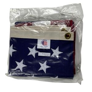 American Flag 3' x 5' Red White Blue Cotton Made in the United States New